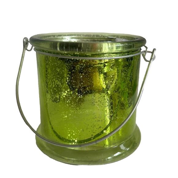 5" Green Mercury Glass Candle Holder Christmas Decoration Gift item - Picture 3 of 6